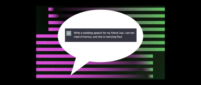 Chat GPT wedding speech prompt